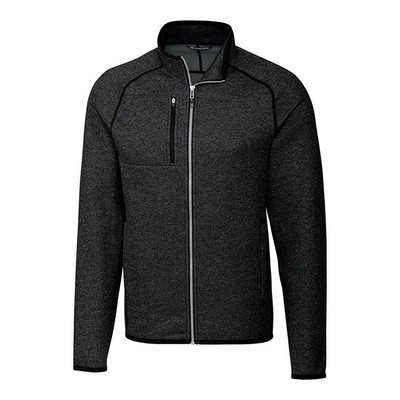 Cutter and Buck Mainsail Sweater-Knit Full Zip Jacket - Big and Tall
