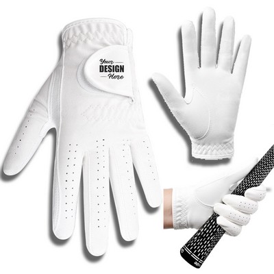 Ergonomic Ultra Thin Leather Golf Gloves