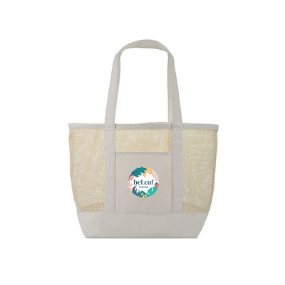Canvas Mesh Tote - Natural