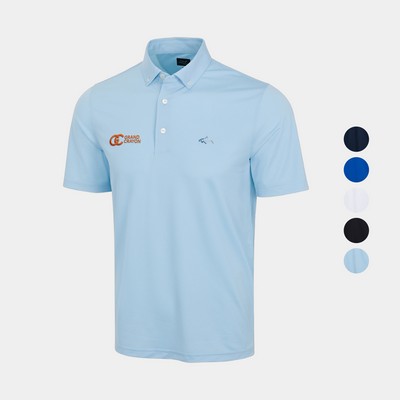 Gregnorman® Button-Down Freedom Pique UPF 20+ Stripe Polo