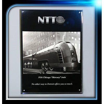 Black Background Acrylic Entrapment Plaque (9"x12"x 3/8")