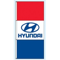 Single Faced Free Flying Drape Flags (Hyundai® - Blue)