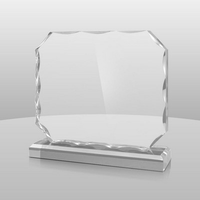 Horizontal Mount Clear Glacial Ice Award II (8"x8"x2")