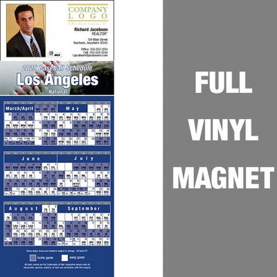 Los Angeles (National) Pro Baseball Schedule Vinyl Magnet (3 1/2"x8 1/2")