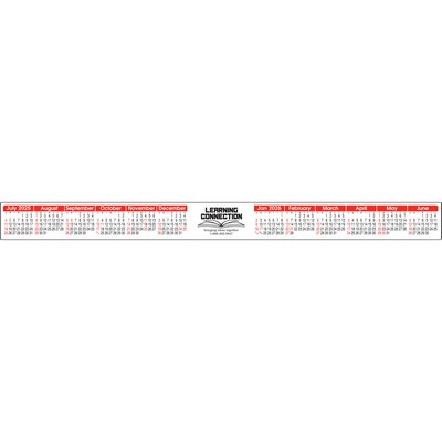 Stick-A-Strip™ Red & Black Academic (July-June) Keyboard Calendar