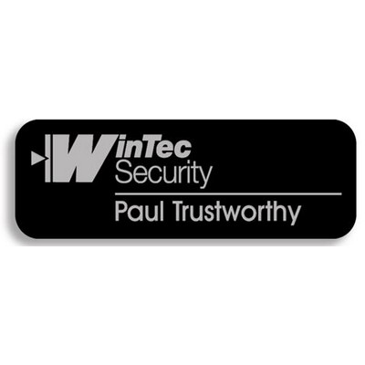 Metal Name Tag w/ Bar Pin (3" x 1.5")