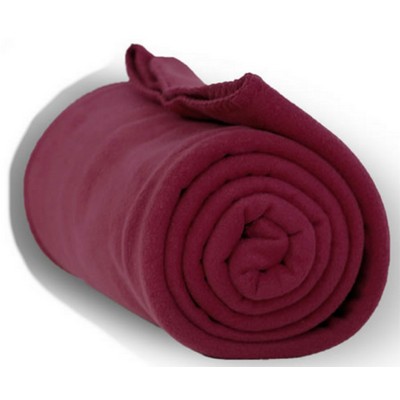 Fleece Throw Blanket 50"x60" - Maroon