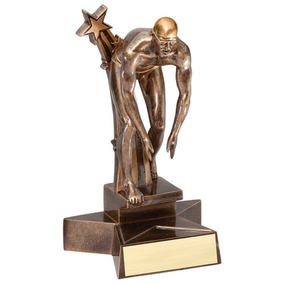 Swimming, Male - Billboard Resins - 8"