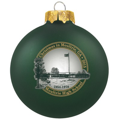 Matte Green Glass Ball Ornament 80 Mm