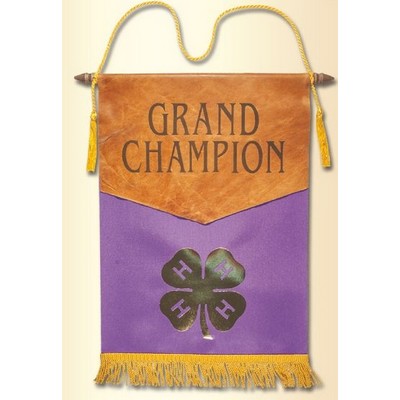12" x 18" Custom Satin Leather Banner
