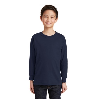 Gildan® Youth Heavy Cotton™ 100% Cotton Long Sleeve T-Shirt.