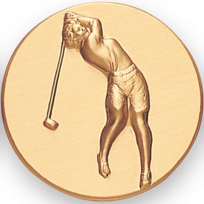 2" Golf Female Stamped Medallion Insert Disc