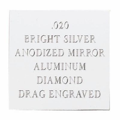 Bright Anodized Silver Aluminum Engraving Sheet Stock (12"x24")