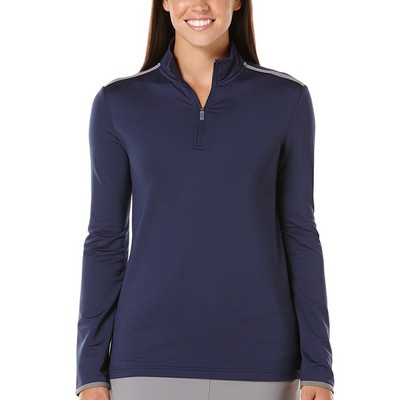 Callaway Ladies' ¼-Zip Mock Pullover Shirt