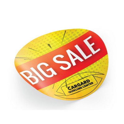 1.5" dia. Kwik-Ship White Removable Digital Print Circle Decal