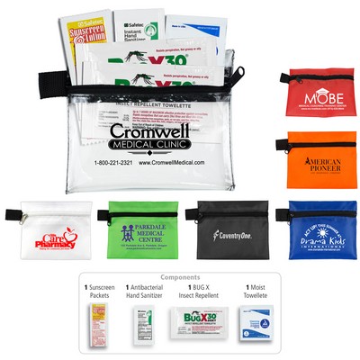 "Stay Safe Kit #2" 5 Piece Insect Repellent Kit in Zipper Pouch