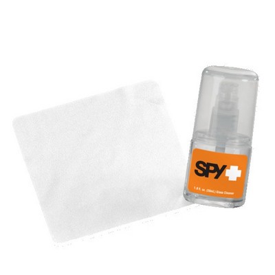 1 oz Glass/Lens Cleaner + 4" White Lens Cloth