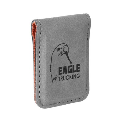 Leatherette Money Clip (Gray)