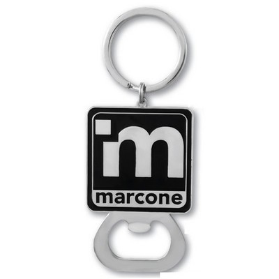 2 ½" Die Cast Soft Enamel Bottle Opener w/Split Ring or Magnet Back