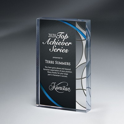 Blue Deco Design Lucite Tablet - Large