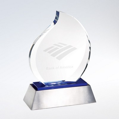 Blue Eternal Flame Award w/Aluminum Base