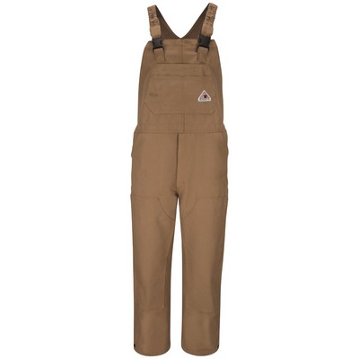 Bulwark® BLF6 Men's Heavyweight FR Brown Duck Bib Overall with Knee Zip