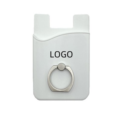 Silicone Wallet Card Holder with Ring