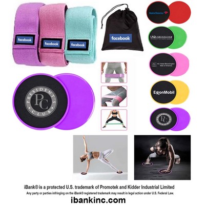 iBank ® Fabric Resistance Bands + Fitness Sliders