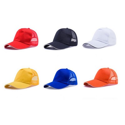 Custom Embroidery Cotton Trucker Mesh Back Cap