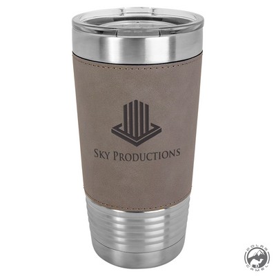 Gray Polar Camel Tumbler w/Leatherette Grip