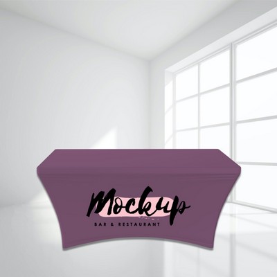 4FT Stretch Spandex Trade Show Table Cover - Full Color Imprint