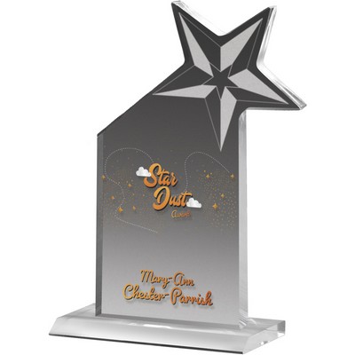 Clear Acrylic Shooting Star Award (7 1/2"x 10 1/2"x 3/4") Full Color PhotoImage