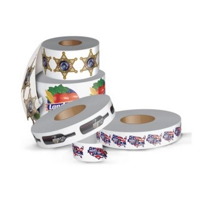 2.5" x 3.5" - Full Color Roll Labels - Bright Silver Metallic- Rectangles