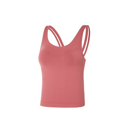 Women Sleeveless Sport Cross Back Tank Top