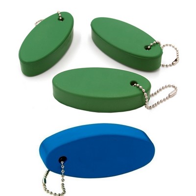 Oval PU Foam Floating Keychain