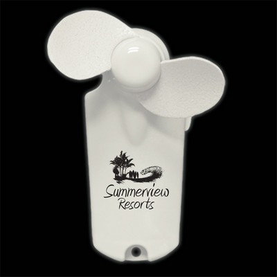3 3/4" White Handheld Mini Fan