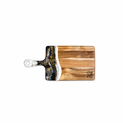 Medium Acacia Cheeseboard Gold Onyx Black