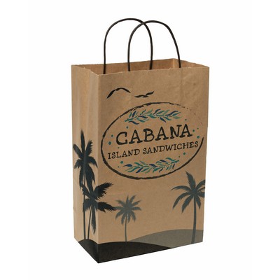 Multi-sided Full Color Natural Color Choice Handle Shopper 8.5"x13.375"x5"