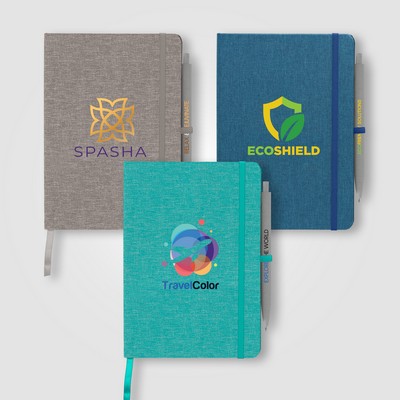Melville RPET Notebook & Zen Pen Gift Set - Full-Color Inkjet