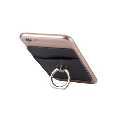 Tuscany Card Holder with Metal Ring Phone Stand