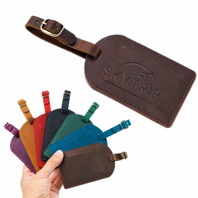 Vintage Genuine Leather Luggage Baggage Tags