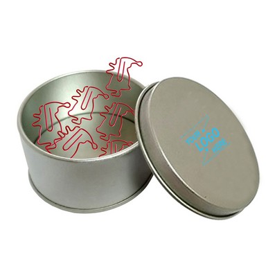 Santa Claus Paper Clips Tin Box