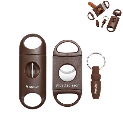 3 Classic Cigar V-Cutter Set