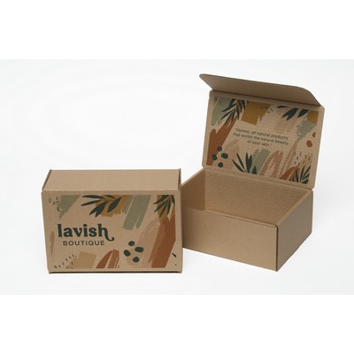 Full Color Natural Brown Display Mailer Box w/2 Sided Imprint 10" x 7" x 4"