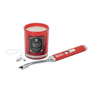 Zippo® Candy Apple Red Rechargeable Candle Lighter & 8 oz Cranberry Mimosa