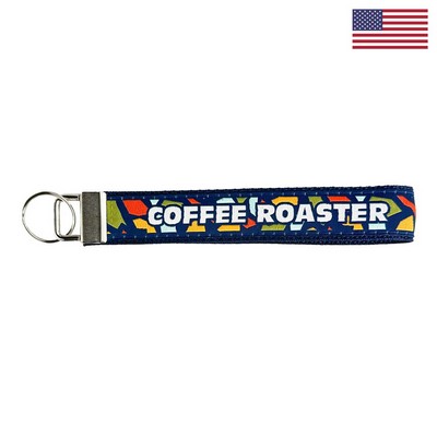 1" x 6-1/2" Woven Key Strap w/ Nickel-Plated Hardware - "Elite" Weave
