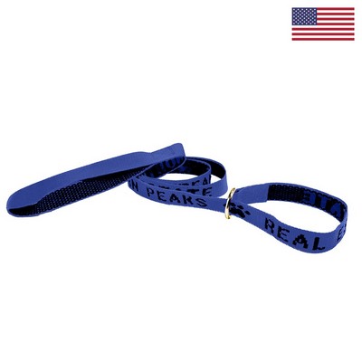 3/4" X 48" Woven Slip Leash w/ Gold-Colored D-Ring - "Classic" Weave