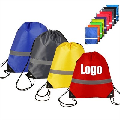Reflective Drawstring Backpack