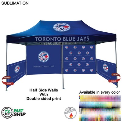 72 Hr Fast Ship - Half Side Wall for 10x20 Tent Kit, Sublimated, Double Sided Print