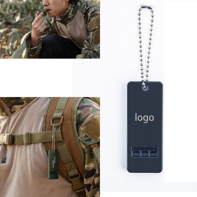 Multi Audio Outdoor Survival Whistle w/Hanging Chain